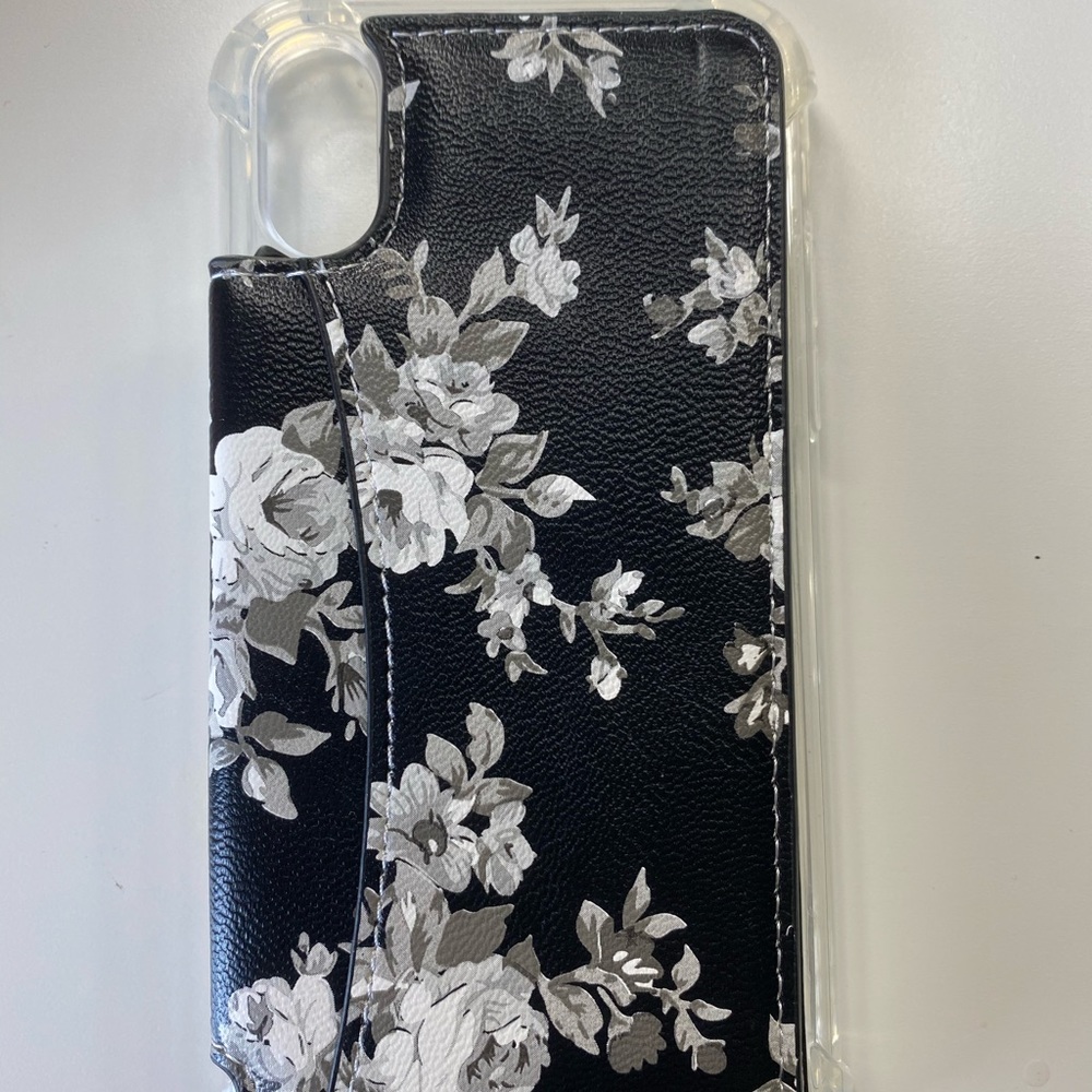 Black and white floral IPhone X